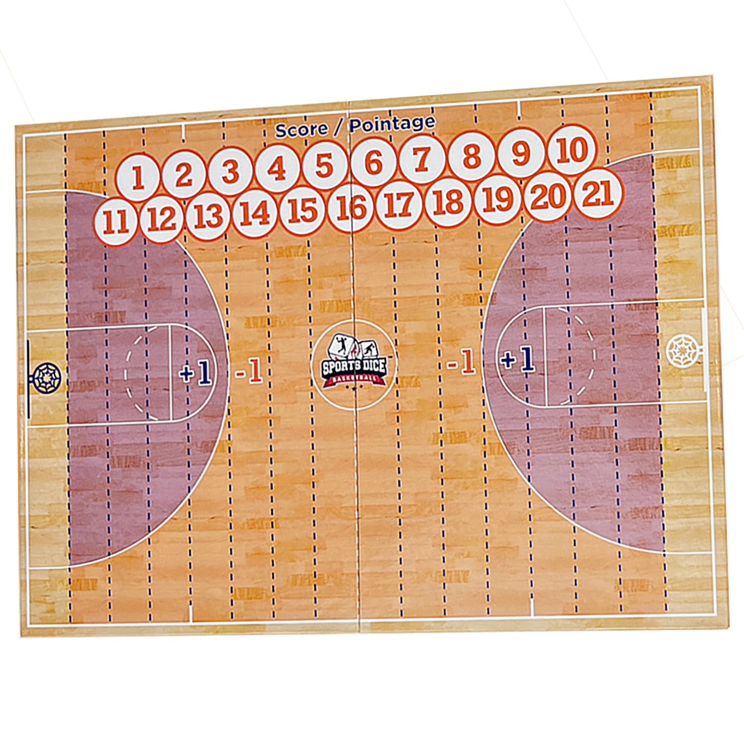 FoxMind Games: Sports Dice Basketball - Throw The Ball On Net & Dunk To Win, Rolling Board Game, Fun & Easy To Learn, Family-Kids Ages 8+ 2-4 Players