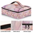 thumbnail image 2 of Iauyy Casserole Carrier for Hot Food Insulated Casserole Travel Carry Bag with Lid Food Warmer Bag for Party/Picnic,Light Purple Tone, 2 of 7