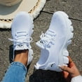 thumbnail image 2 of Women's Sneakers Casual Athletic Shoes With Lace Up Design For Everyday Comfort And Style Thick Sole Versatile For Spring And Summer Wear, 2 of 8