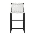 thumbnail image 2 of Butler Specialty Company Urban 25" Woven Leather Counter Stool In Black/White, 2 of 7