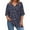 Dark Blue, variant on Mlqidk Womens Plus Size Summer Tops 4x-5x Sexy V Neck Shirts Floral Graphic T-Shirt 3/4 Sleeve Tunics Shirts Loose Casual Tunic Tops Blue L