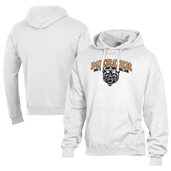 Men's Comfort Wash  White Mercer Bears Lightweight Fleece Pullover Hoodie