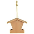 thumbnail image 3 of Birds Choice Modern Farmhouse Small Hopper Hanging Bird Feeder, Natural Teak, 3 of 6