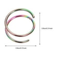 thumbnail image 2 of Melantax 12pcs Nose Rings Spiral Nose Decoration Nose Rings Nose Rings Colored Nose Rings, 2 of 7
