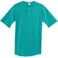 thumbnail image 1 of 580A Two-Button Baseball Jersey - Teal, Medium, 1 of 1