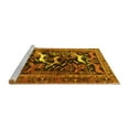 thumbnail image 2 of Ahgly Company Machine Washable Indoor Square Animal Yellow Traditional Area Rugs, 3' Square, 2 of 4