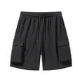 thumbnail image 3 of Xunlbb Mens Shorts Clearance Cargo Shorts for Men, Mens Casual Fashion Solid Drawstring Elastic Waist Multiple Pockets Shorts, M-3XL, 3 of 5