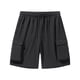 thumbnail image 2 of pstuiky Abreviatura para hombres, Pantalones cortos casuales de moda para hombre, sólidos, con cordón, cintura elástica y múltiples bolsillos Pantalones cortos de golf, 2 of 4