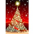 thumbnail image 1 of Kits de pintura de diamantes de Navidad 5D 12x16 pulgadas G24 para adultos DIY Full Drill Art Blue Daisy Bañera Imagen, Diamond Art Rhinestones Home Wall Decor Rojo Verde, 1 of 5