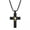 Double Cross - Gold, variant on Mens Stainless Steel Wrench Rosary Double Cross Pendant USA Flag Cross Necklace-American Flag Cross - Black