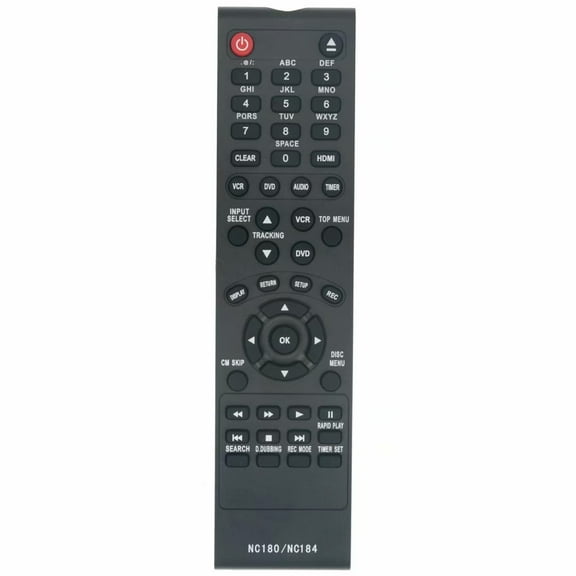 New NC180 NC184 NC180UH NC184UH Remote Control for Funai DVD VCR ZV427FX4A ZV427FX4 ZV427FX4