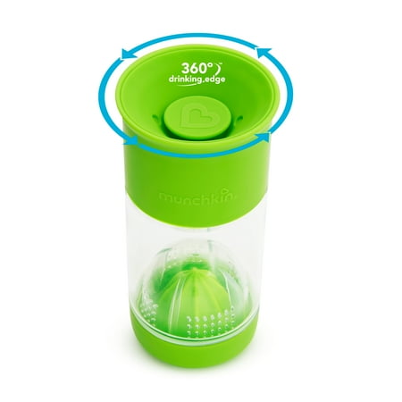 Munchkin Miracle 360 Fruit Infuser Sippy Cup, 14 Ounce, Green