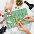 thumbnail image 5 of Quatrefoil Cutting Board, Clovers Moroccan Design in Watercolor Style Art Luck Theme, Decorative Tempered Glass Cutting and Serving Board, Small Size, White Green, by Ambesonne, 5 of 5