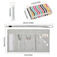 thumbnail image 3 of JIALIOU Nylon Trifold Card Wallet with ID Window Zipper Pocket for Men Women Teen Colorful Wavy Line, 3 of 7