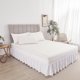 thumbnail image 1 of Nvzi Falda de Cama con Borlas de Bola Blanca y Cinturón Elástico -1 Pieza, King-78 X 80+16 Pulgadas, Falda de Cama con Cinturón Elástico Fácil de Instalar, Usada para Cubrir Almacenamiento Debajo de, 1 of 3