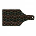 thumbnail image 1 of Aztec Cutting Board, Ethnical Zigzag Chevron Print in Earthy Tones, Decorative Tempered Glass Cutting and Serving Board, in 3 Sizes, by Ambesonne, 1 of 2