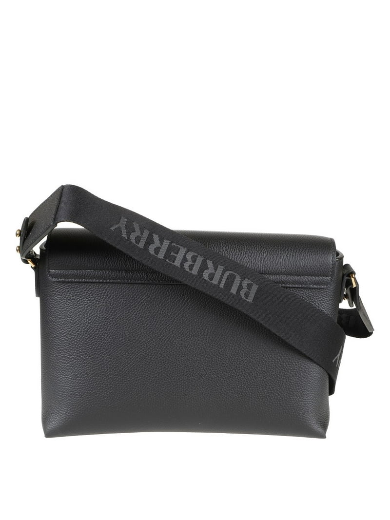 Burberry Women's Textured Black Shoulder Bag With Gold-Tone