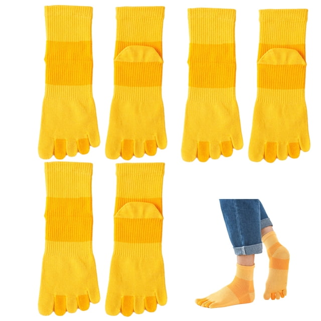 3 pares de calcetines cómodos de algodón puro con puntera dividida, calcetines deportivos, calcetines de algodón para exteriores para hombres y mujeres