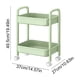 thumbnail image 3 of Carrito de dos niveles con ruedas Un carrito práctico con asas y ruedas giratorias con bloqueo Adecuado para almacenamiento en la cocina, la oficina y el dormitorio Estante de almacenamiento de plásti, 3 of 6