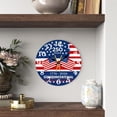 thumbnail image 3 of 12 Inch Patriotic Wall Clock, USA 250th Anniversary Wooden Round Wall Clocks with Silent Non-Ticking Quartz Movement, Battery Operated, Art Decor Hanging Clock for Kitchen, Bedroom, Living Room, 3 of 9