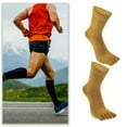 thumbnail image 2 of Unique Bargains Pair Full Finger Five Toe Socks Unisex Non Slip Daily Fit Finger Socks Yellow, 2 of 7