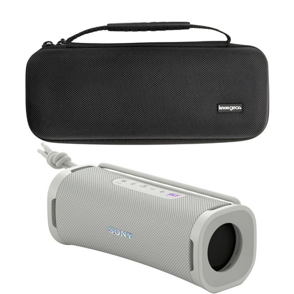 Sony SRSULT10W ULT FIELD Series Speaker (Off-White) Bundle with Hardshell Travel and Protective Case for Bluetooth Speakers (2 Items)