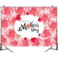 thumbnail image 2 of GOSMITH 40*50in Happy Mother's Day Backdrop Red Flowers Wall Background I Love Mom Gift Banner Photo Booth Props, 2 of 6