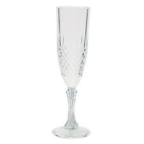 Plastic Clear Patterned Champagne Flutes - Party Supplies - 12 Pieces