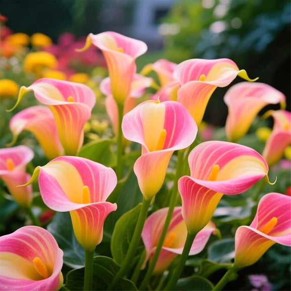 Calla Lily Bulbs,Low Maintenance - Easy Grow - Ideal For Beds Borders, Plant Pots & Planters