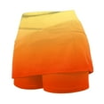 thumbnail image 5 of vigerkar Skorts for Women with Pockets Tummy Control Plus Size Skorts High Waist Athletic Sports Pants Skirt Casual Shorts Orange, 5XL, 5 of 5