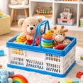 thumbnail image 5 of 37L Capacity Collapsible Shopping Basket with Integrated Handles, Folds Flat for Easy Storage  - 1 Pack, 5 of 8