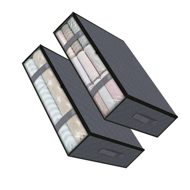 Armario para ropa y zapatos Naiovety organizador debajo de almohadas y mantas gris