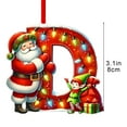 thumbnail image 2 of Colgante acrílico para árbol de Navidad | Adorno con inicial de 26 letras para decoración navideña | Regalo familiar personalizado para fiestas navideñas | Decoración para el árbol del hogar, 2 of 5