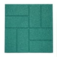 thumbnail image 2 of RevTime Dual-Side Garden Rubber Paver Green Safety Rubber Tile, 2 of 5