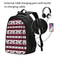 thumbnail image 2 of Fotbe Buffalo Plaid Forest Mochila con Estampado y Puerto USB para Hombre y Mujer, Mochila Antirrobo, Mochila de Viaje, Mochila Escolar, Mochila Universitaria, 2 of 7