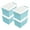 Blue/White, variant on 4/6 Pack of Storage Boxes with Lids And Wheels, 72 And 97 Quarts Capacity, Ideal for Storing Various Household Items, Stackable, Available in Three Colors