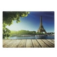 thumbnail image 1 of Paris Cutting Board, Eiffel Tower France European Design Seine River Wooden Jets Photo Paris Traveling, Decorative Tempered Glass Cutting and Serving Board, in 3 Sizes, by Ambesonne, 1 of 2