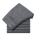 thumbnail image 5 of Telankuip Business Dress Suit Pants for Men Trendy Pleated High-Waist Straight Leg Comfort Pant with Pockets Solid Color Casual Work Trousers for All Seasons Grey 36, 5 of 5