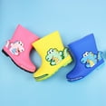 thumbnail image 7 of ZHOGXU Baby Boys Girls Rain Boots Mid Tube Cute Dinosaurs Printed Fashion Waterproof And Non Slip Soft Bottom Rain Shoes For Rainy Day Wear,Yellow,4-4.5 Years, 7 of 7