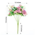 thumbnail image 3 of Efavormart 2 Pack | 19" Dusty Rose & Blue Artificial Dahlia Silk Flower Bouquet Bushes, 3 of 11