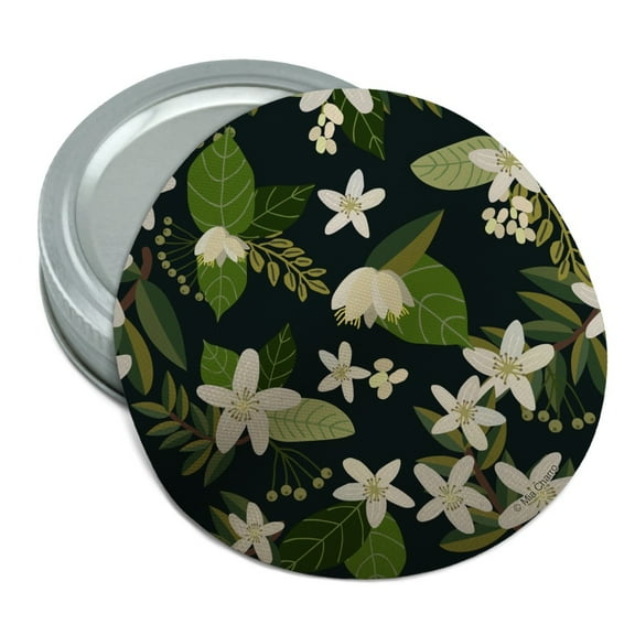 Jasmine Flowers Round Rubber Non-Slip Jar Gripper Lid Opener