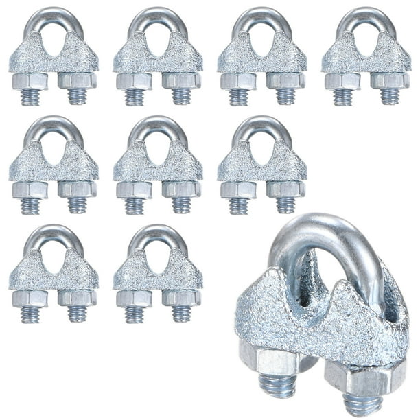 Uxcell 10-Pack Abrazaderas de Cable, Clip de Cable de Acero al Carbono M3, Sujetador de Silla de Perno en U