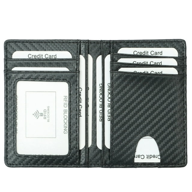 RFID Blocking Wallet Casual Simple Purse Multi-cards Wallet Organizer for Men Business (Black)