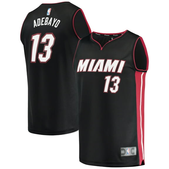 Men's Fanatics Bam Adebayo Black Miami Heat Fast Break Replica Player Jersey - Icon Edition