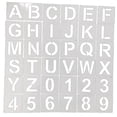 thumbnail image 1 of Yuarrent 36pcs 4inches Letra Número Stencil Símbolo Stencil Set Plástico Alfabeto Pintura Plantillas Stencil Kit para Pintura en Artesanía Numero 3, 1 of 6