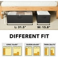 thumbnail image 5 of SpaceAid 2 Pack 10" High Under Bed Storage Containers, Fabric, Black, 5 of 7