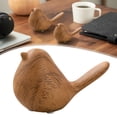thumbnail image 2 of Ceramic Birds Statues, Wood Look Animal Figurines, Modern Home Decor, Desktop Ornament, Bookshelf Display, Pottery Decor for Living Room, Bedroom, Office, Desktop, Home Decor, 2 of 7