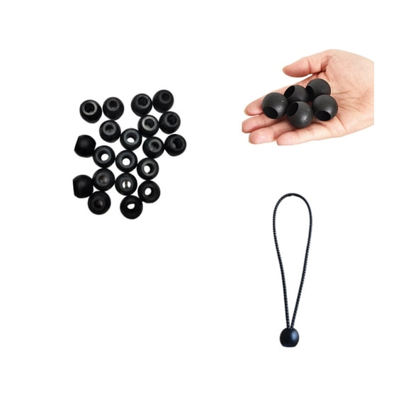 25 Pieces Bungee Cord Heavy-Duty Rope Ball for Outdoor Wear-Resistant Small Elastic Rope Ball Tarpaulin Canopy Holder Fixing Tools Camping Hiking