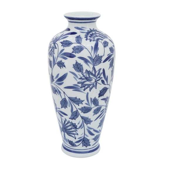 Sagebrook Home Ceramic 13"h Chinoiserie Vase, Blue/white
