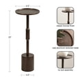 thumbnail image 5 of Kate and Laurel Truxton Modern Round Metal Drink Table, 9 x 9 x 22, Bronze, Transitional Cast Aluminum Pedestal Table for Use as Indoor Plant Stand or Living Room Decor, 5 of 8